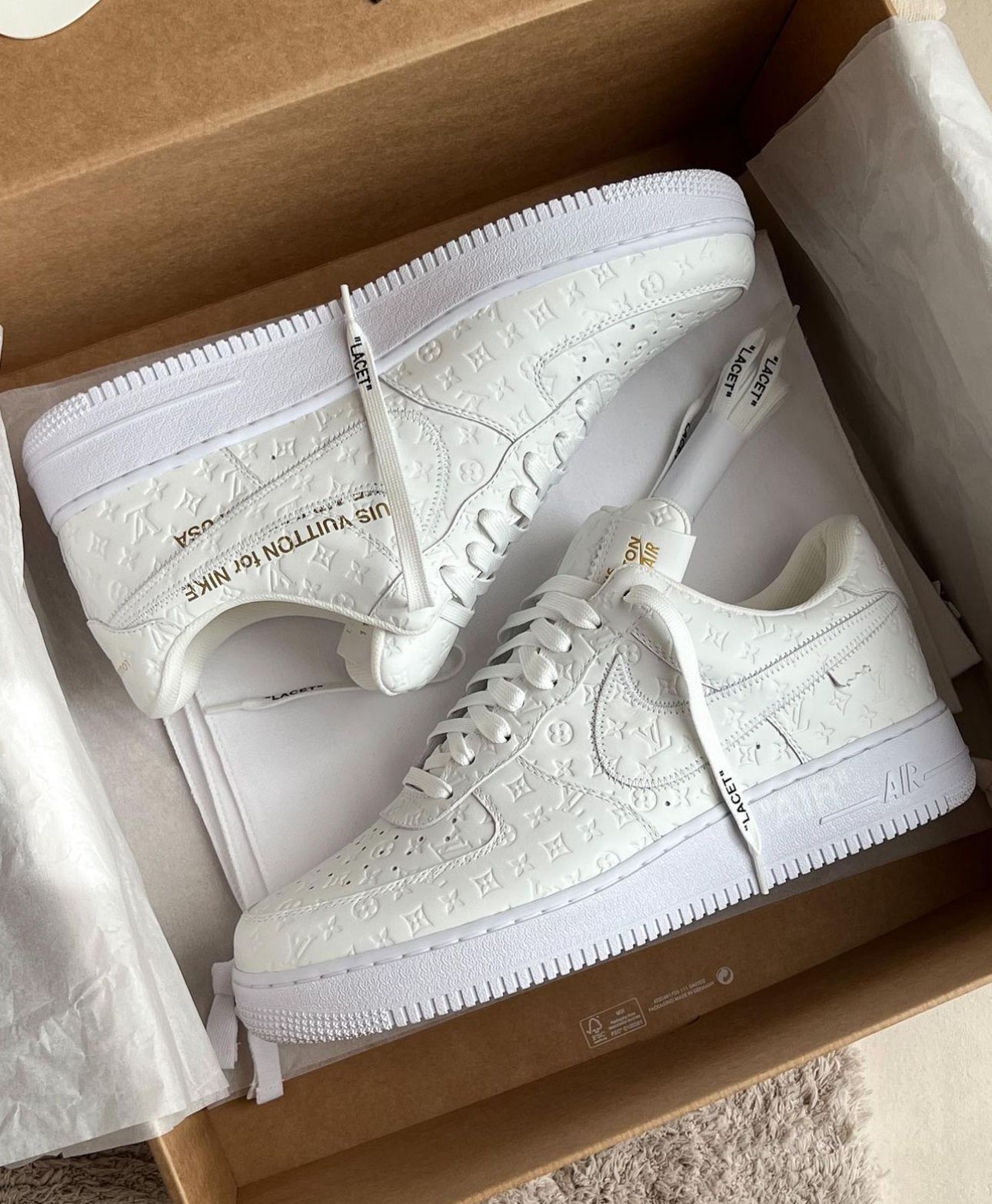 Louis Vuitton x Nike Air Force Low 'White'