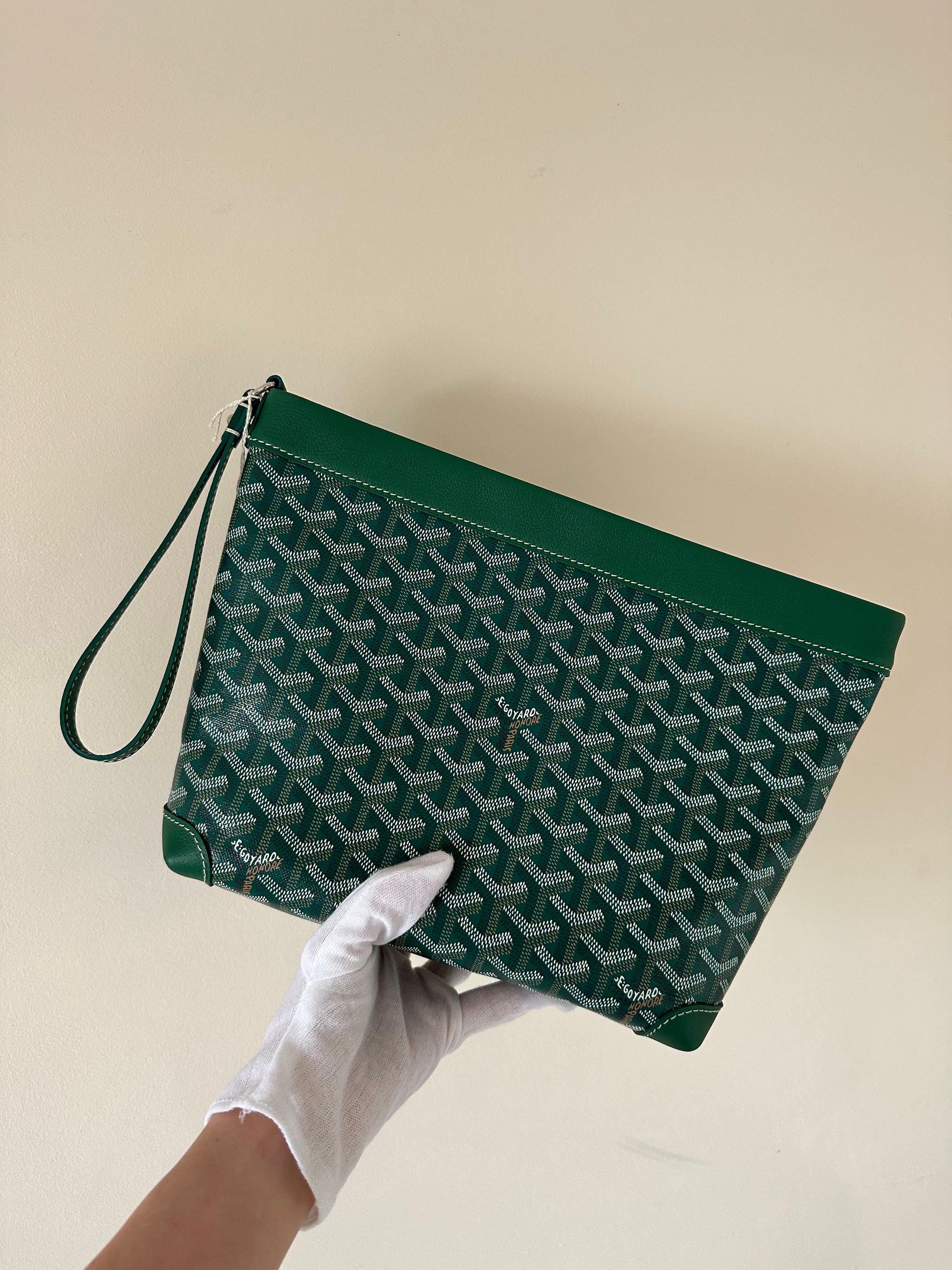 Goyard Clutch Green Goyard Conti Pouch Green Goyardine ○ Labellov