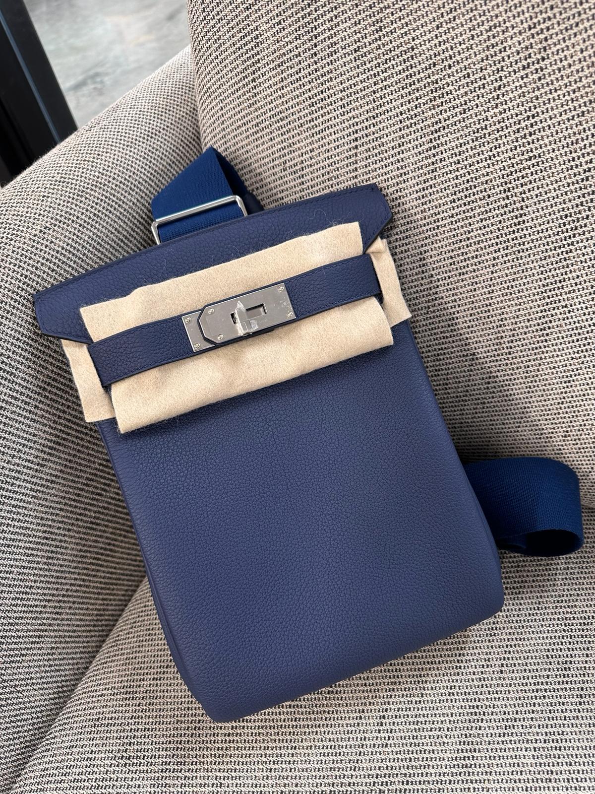 Hermès Hac A Dos PM Bleau Navy PHW