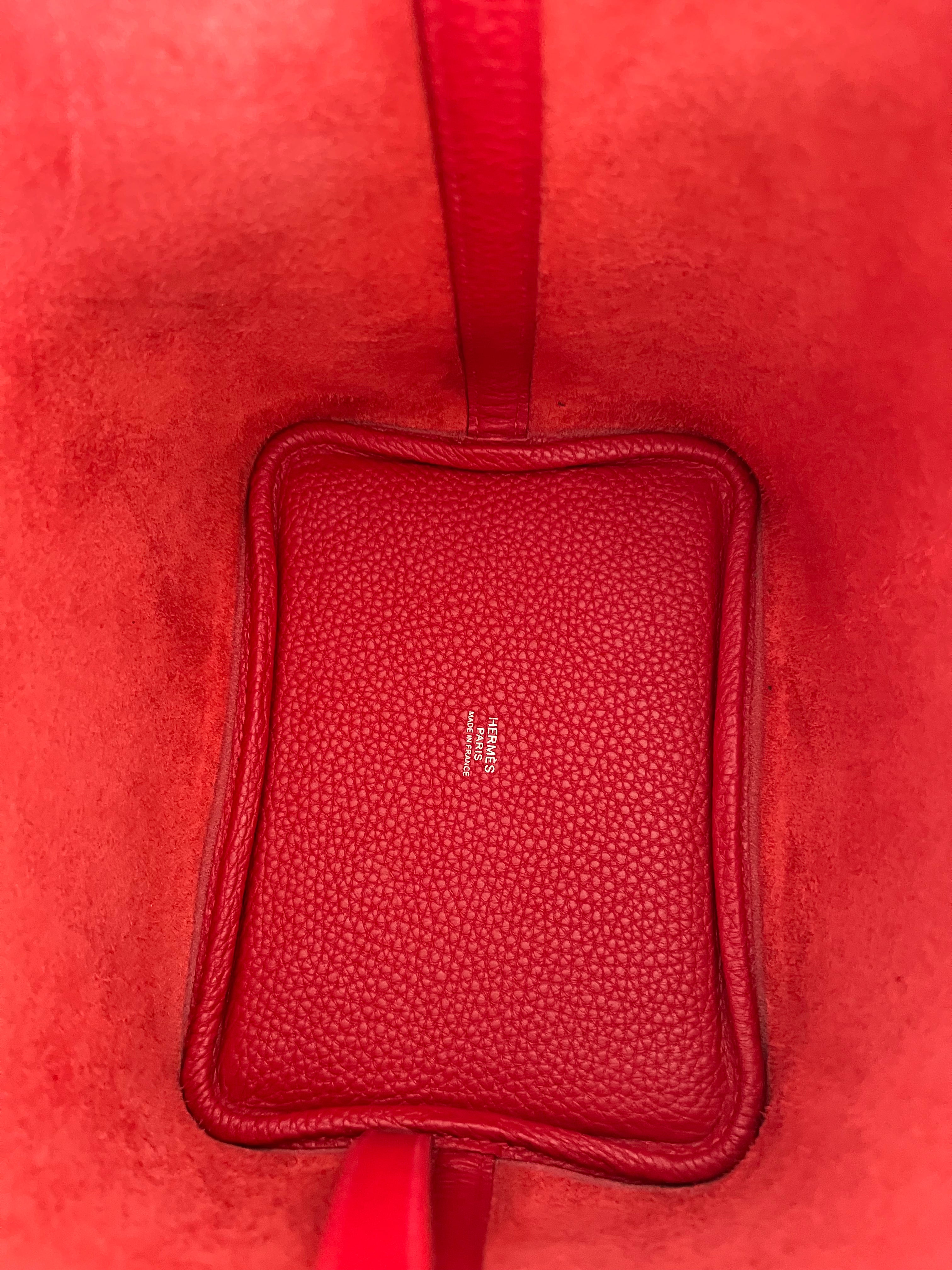 Hermès Picotin 18cm Rouge Casaque PHW