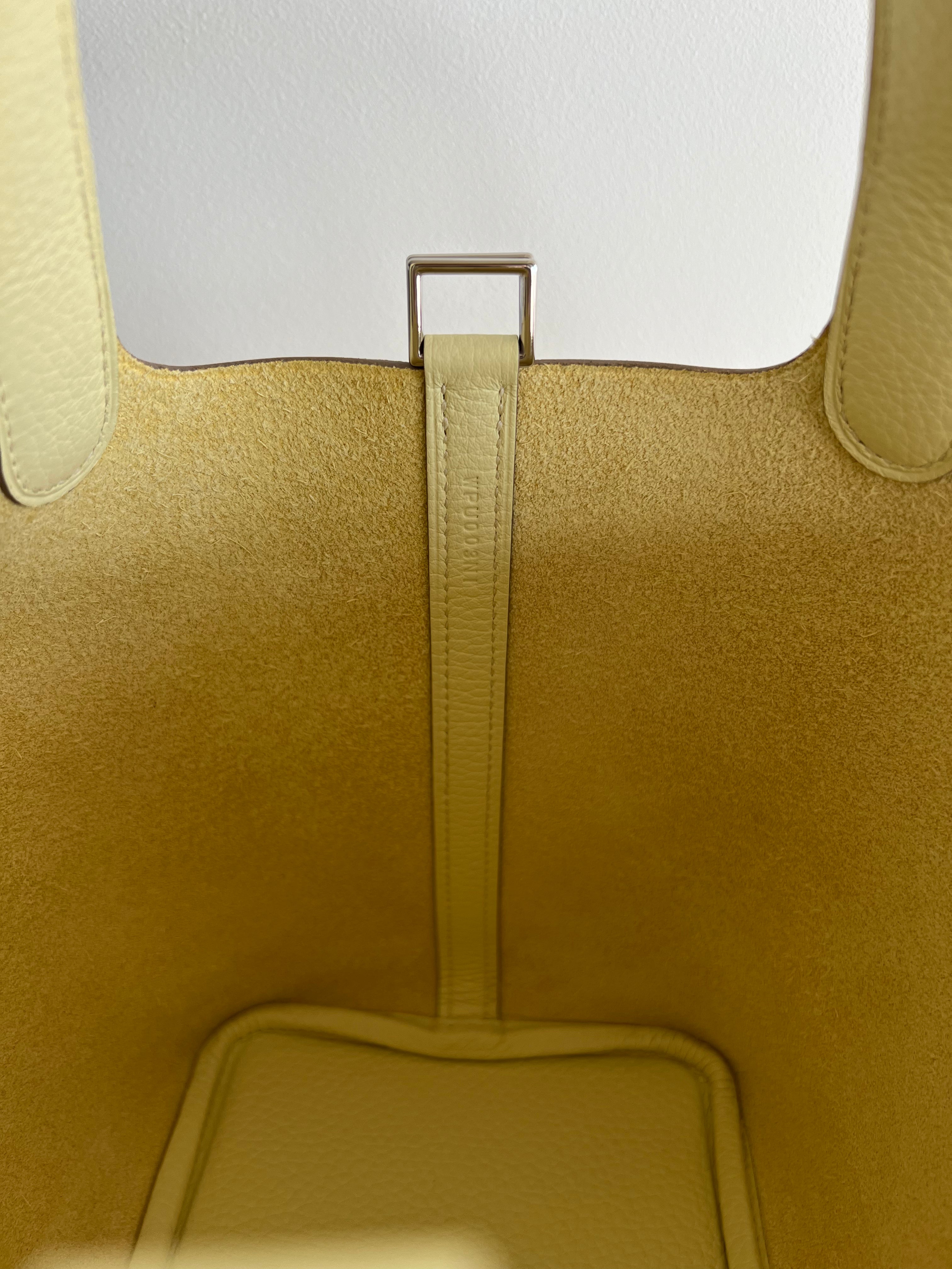 Hermès Picotin 18cm Jaune Milton Clemence PHW