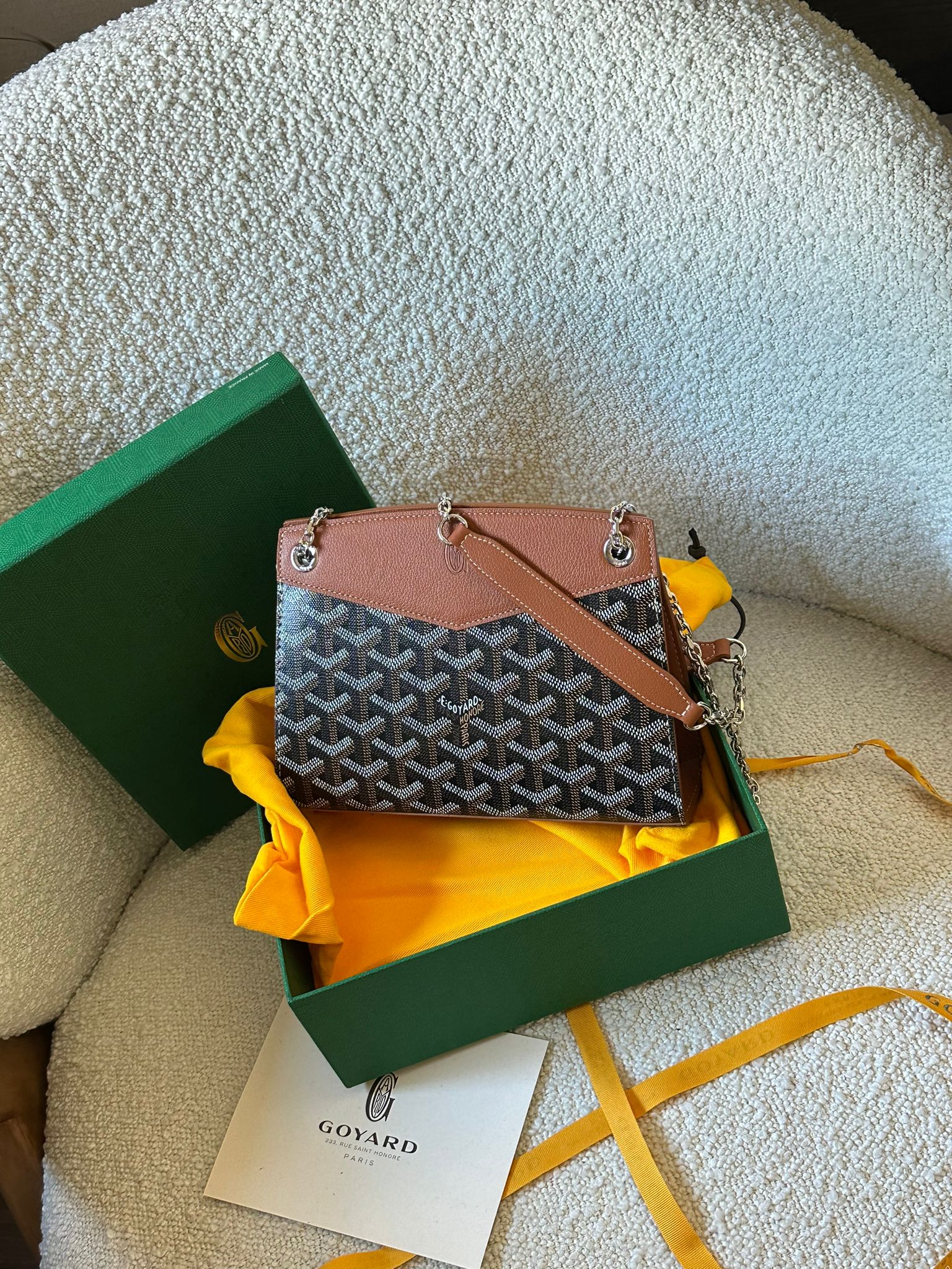 Goyard Rouette Structuré Mini Bag (Black/Tan)