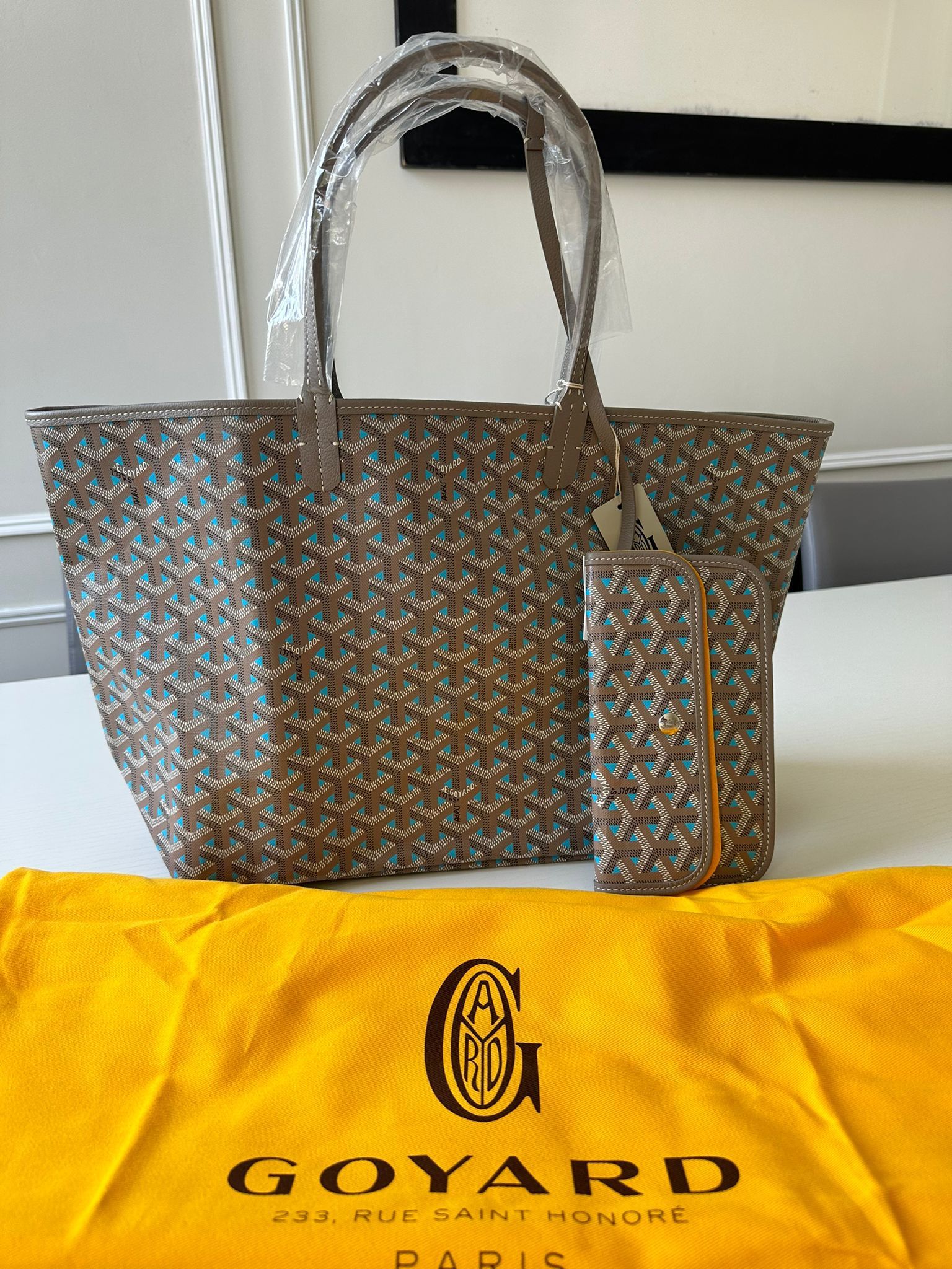 Goyard St Louis Claire-Voie PM Tote Bag (Turquoise)