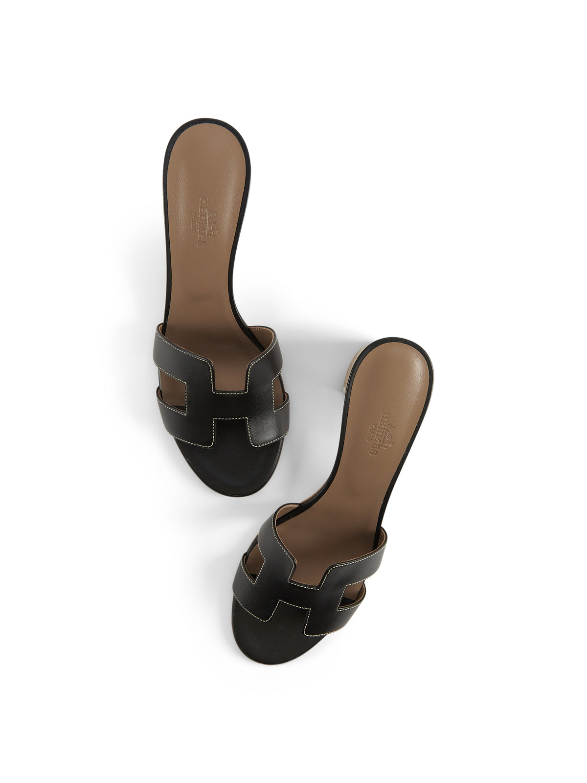 Hermes Black Sandals Hermès Oran Leather Sandals Black main image 4