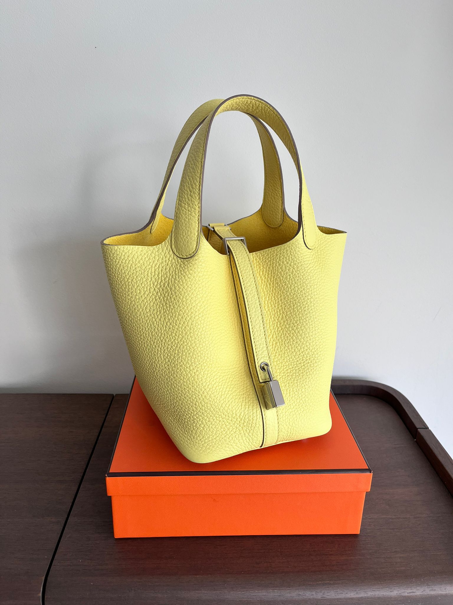 Hermès Picotin 18cm Limecello Clemence PHW