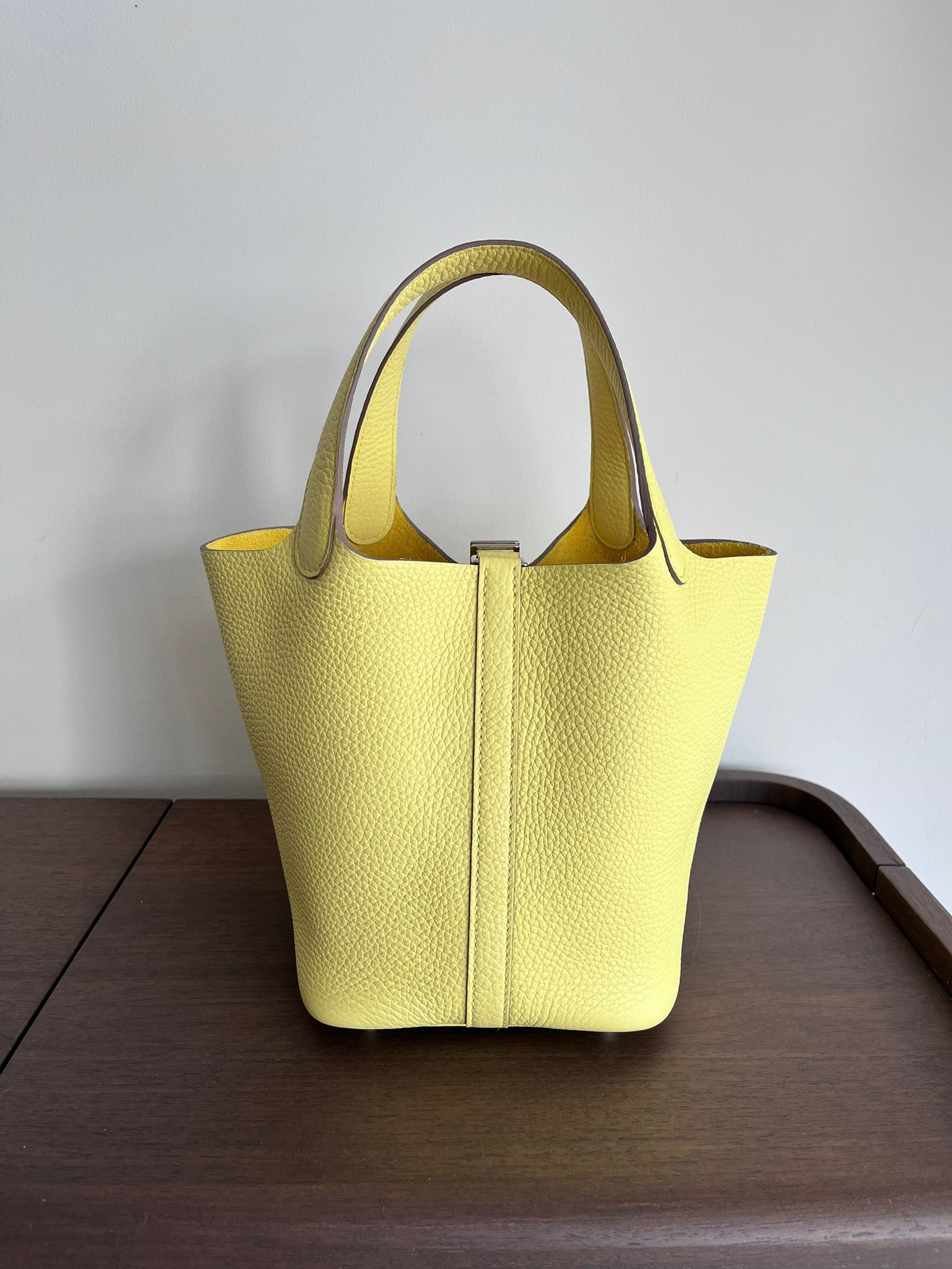 Hermès Picotin 18cm Limecello Clemence PHW