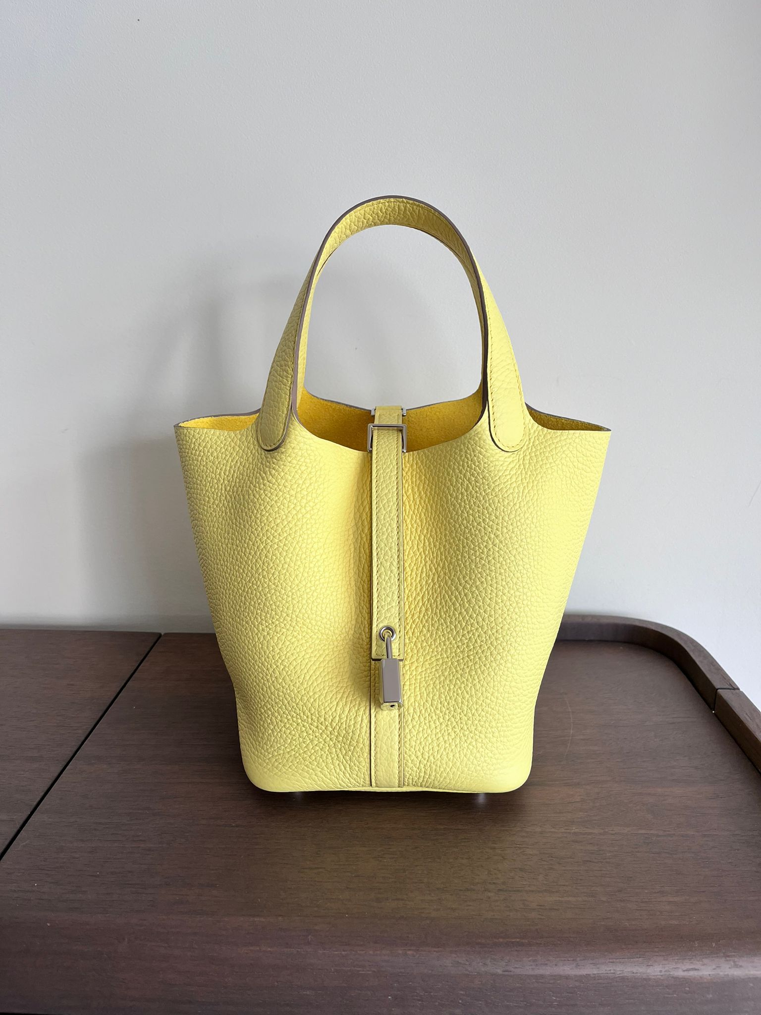 Hermès Picotin 18cm Limecello Clemence PHW