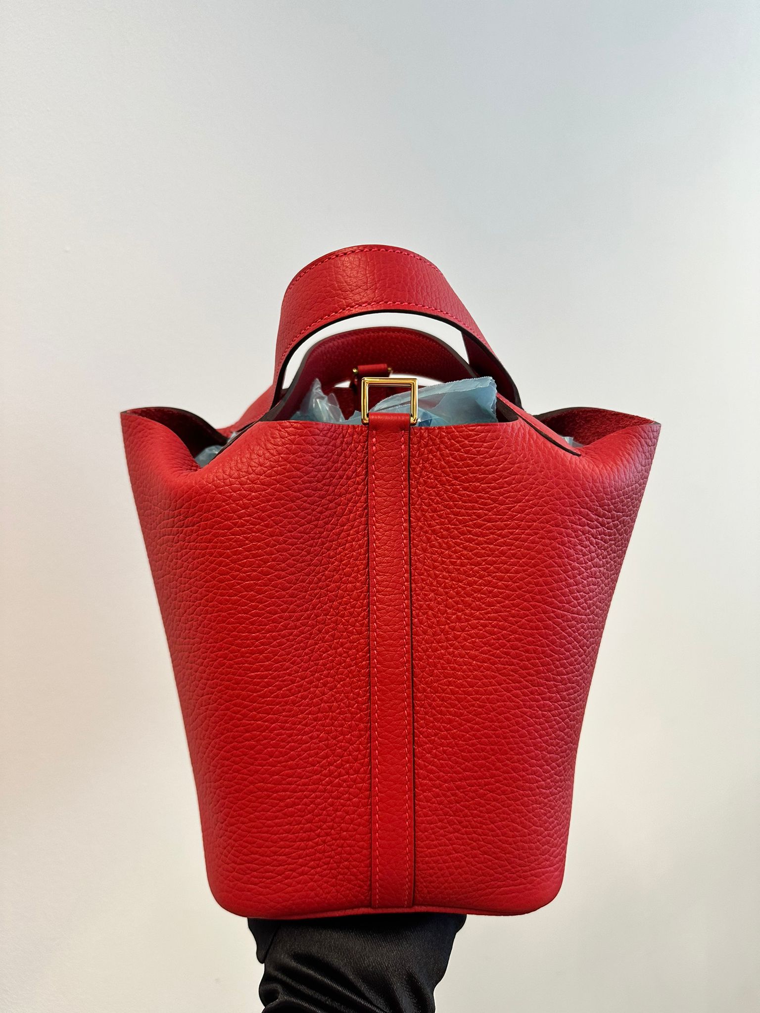 Hermès Picotin 18cm Vermillion Clemence GHW