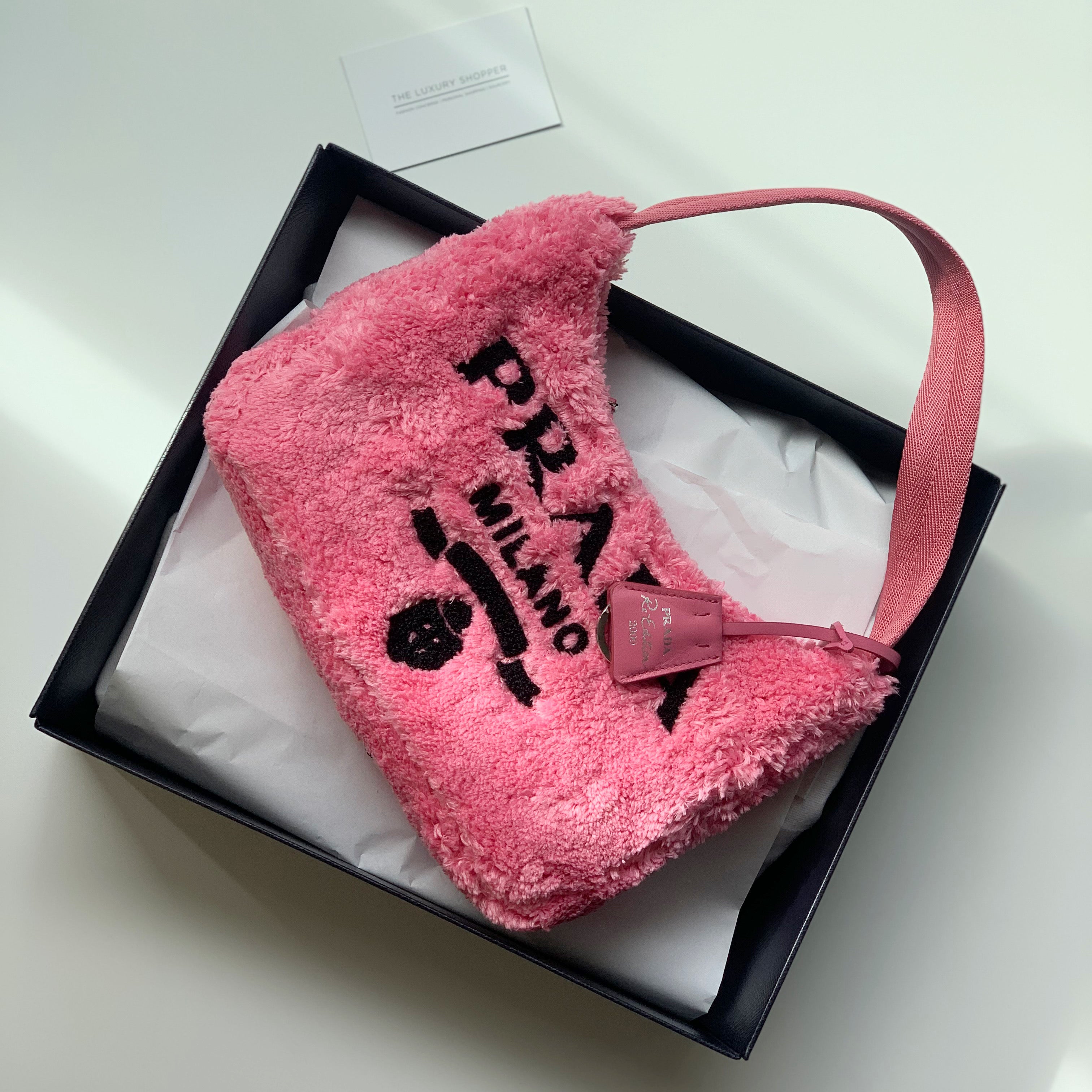 Prada Re-Edition 2000 Terry Cloth Mini Bag (Pink)