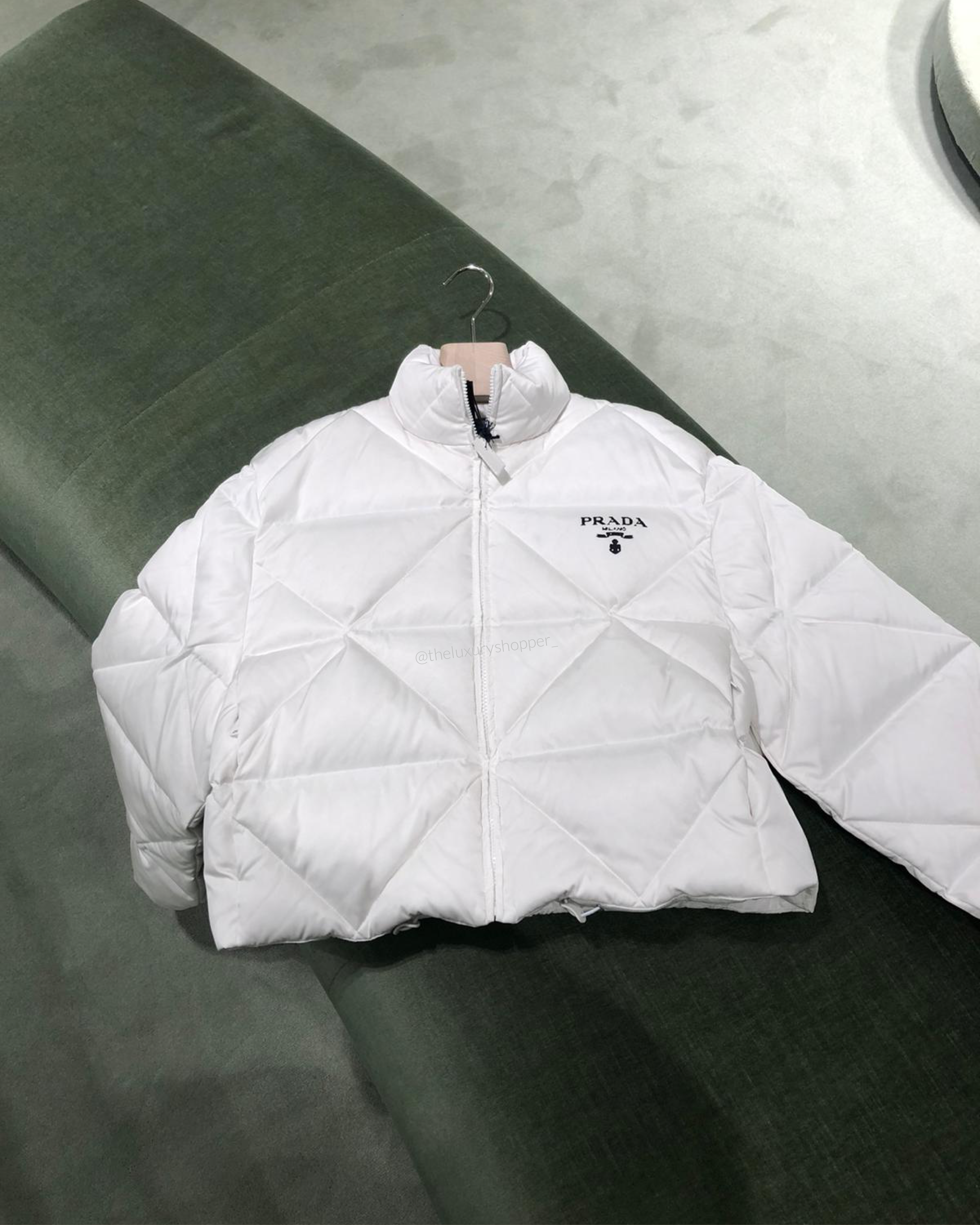 Prada Logo Padded Shell Puffer Jacket