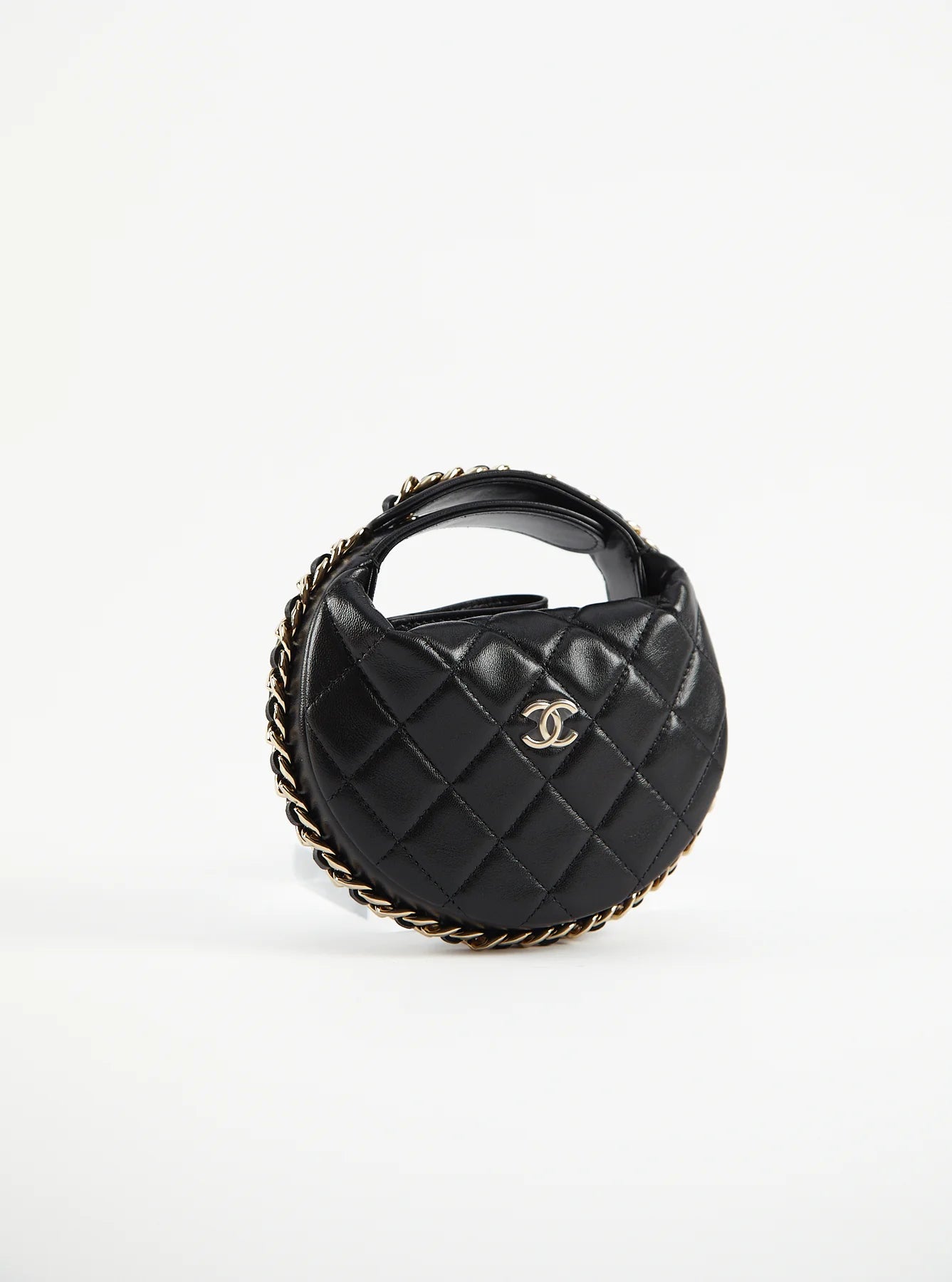 Chanel Pouch Lambskin GHW (Black)