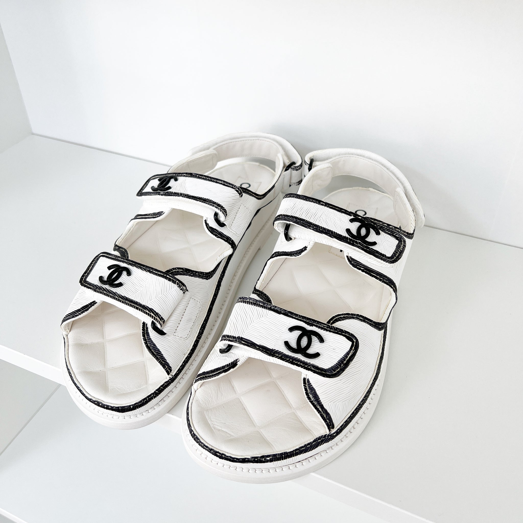 Chanel Slides Chanel Sandals Velcro Dupe Chanel Inspired Chanel