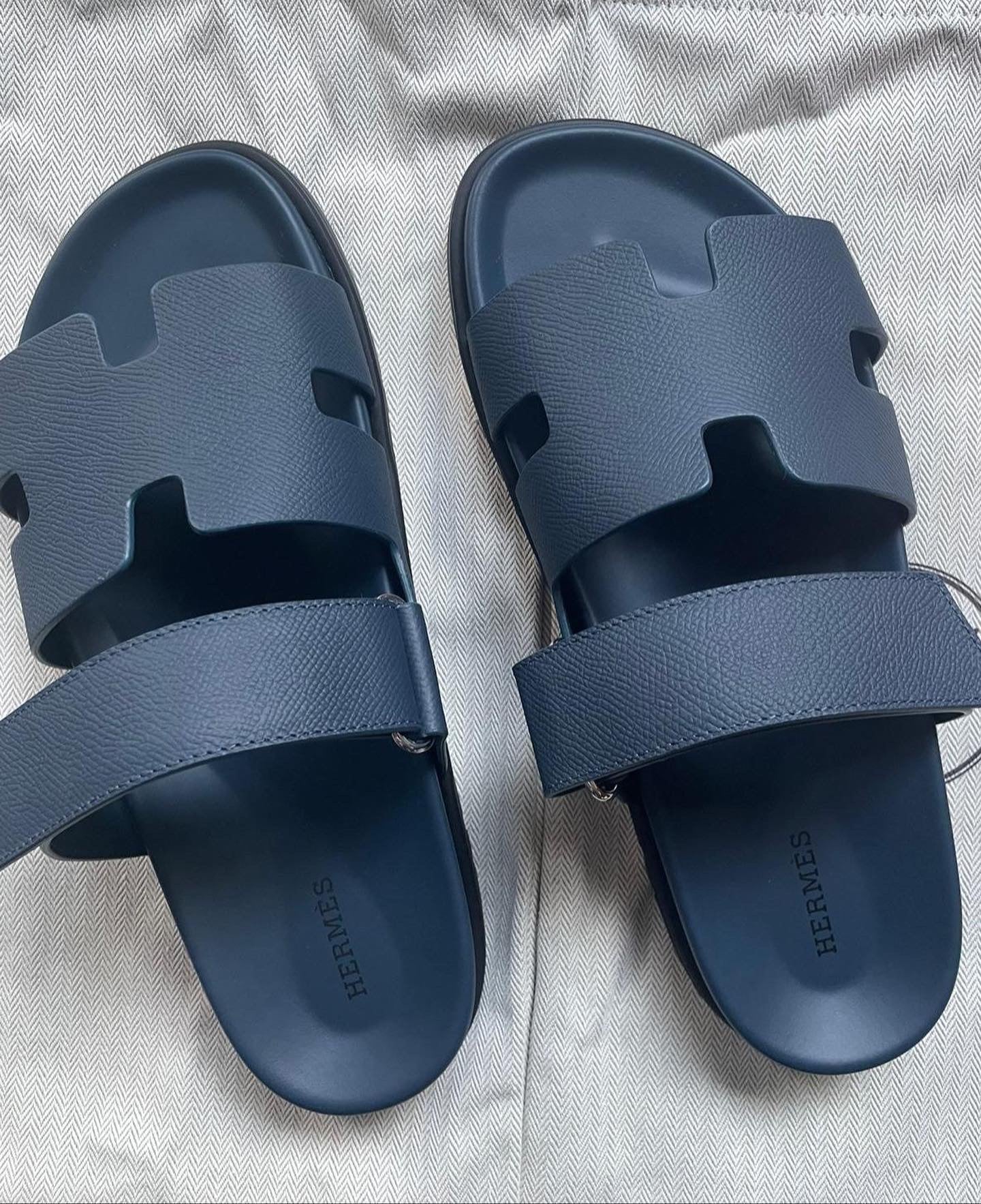 Hermès Chypre Sandals (Bleu Celeste)