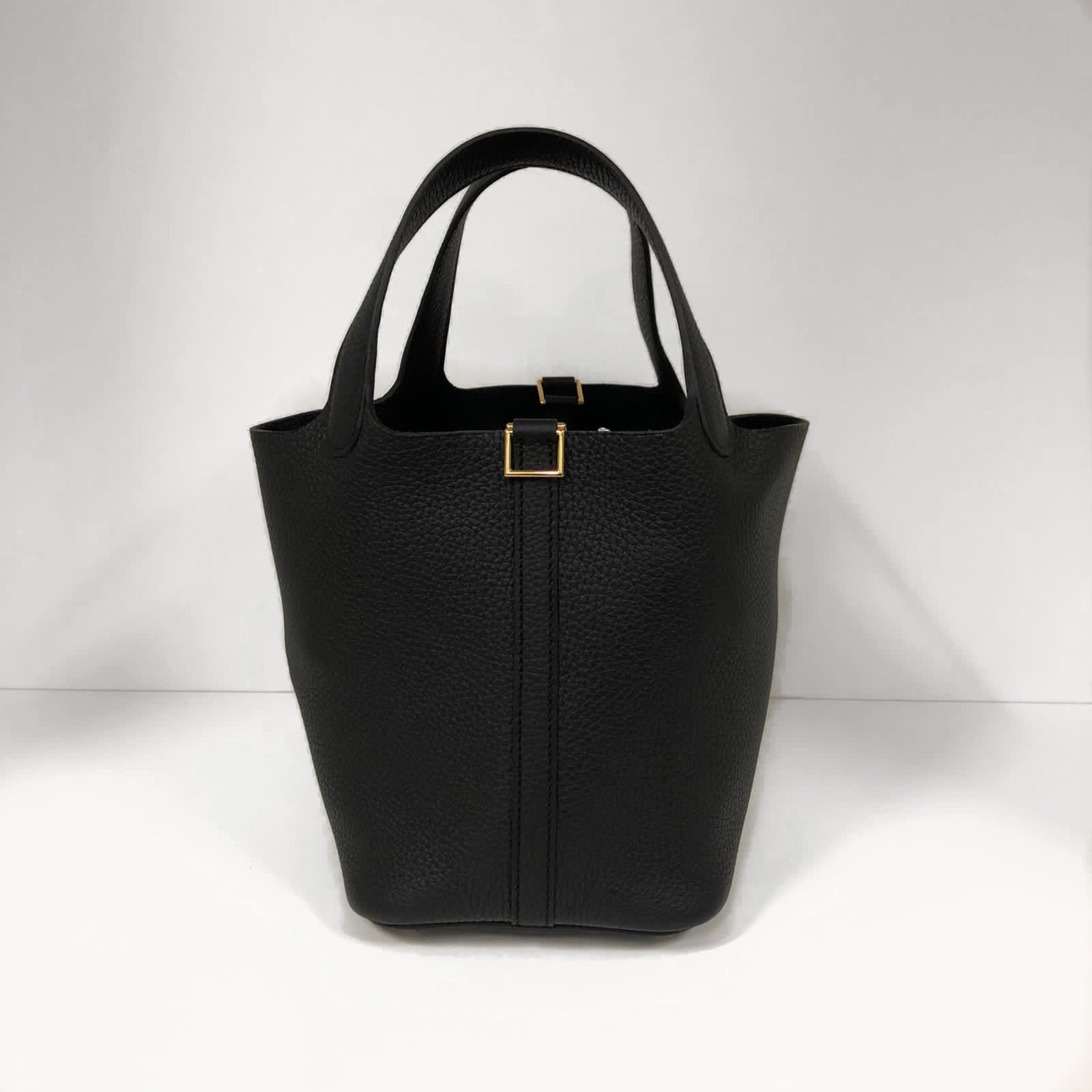 Hermès Picotin 18cm Black Clemence GHW