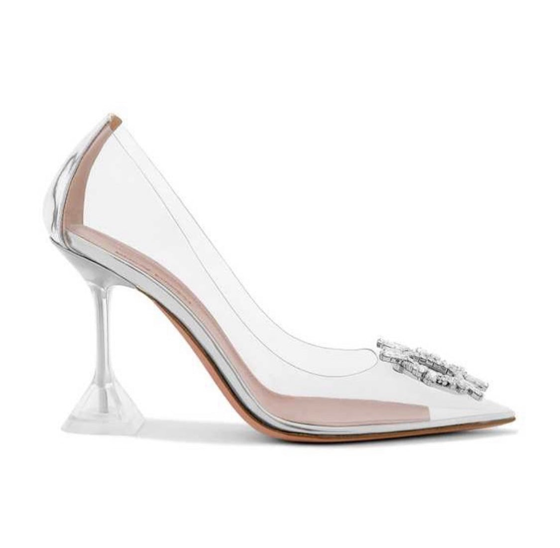 Amina Muaddi Begum Glass Crystal PVC Pumps (New Season)