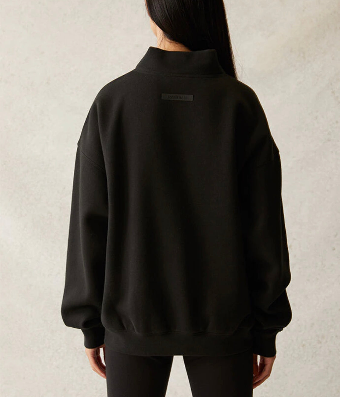 Fear Of God ESSENTIALS Pullover Mock Neck Sweatshirt Black (Womens)