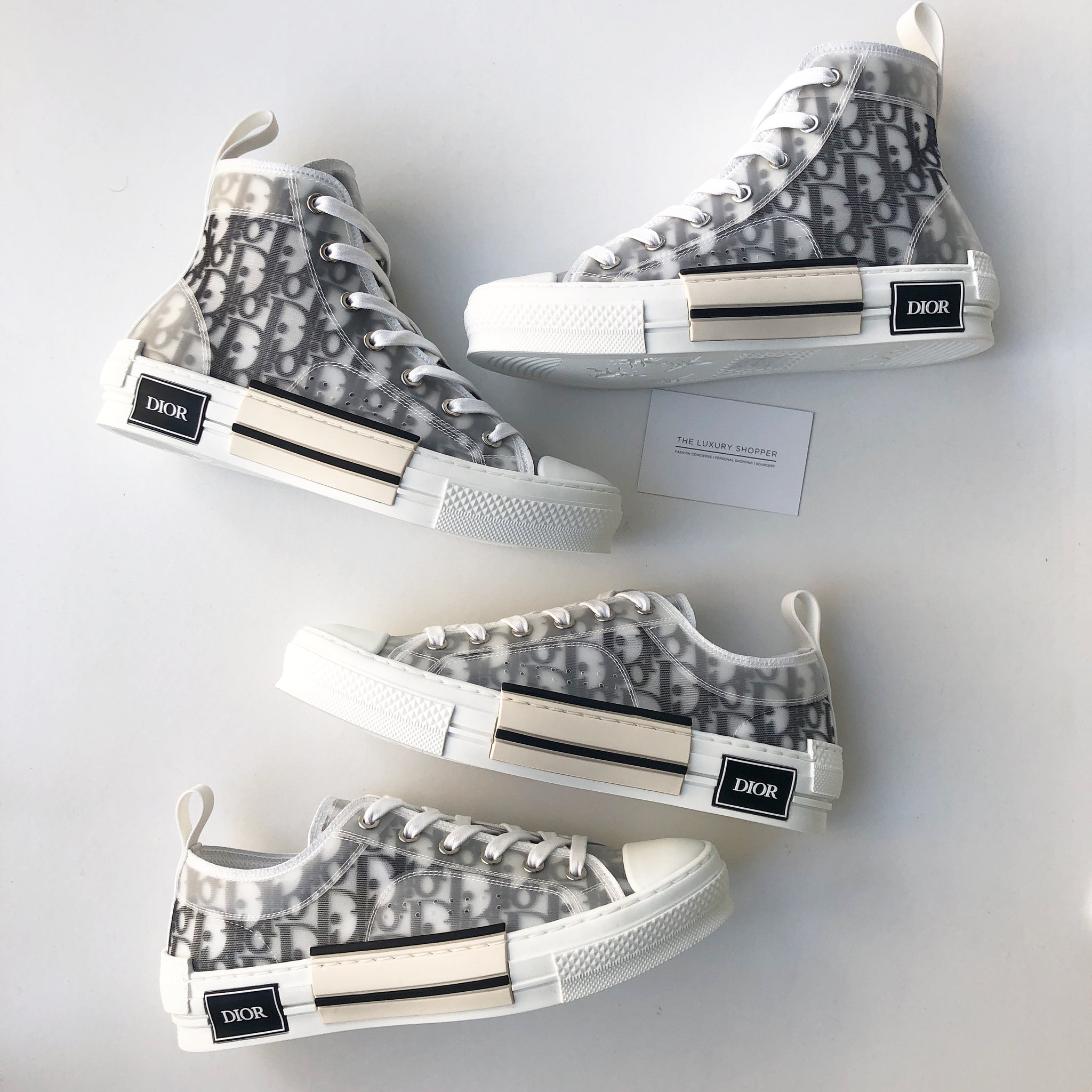 Dior Oblique High Top Sneakers Kim Jones