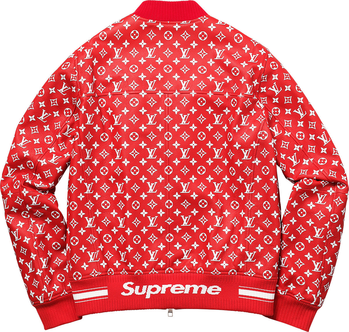 Louis Vuitton x Supreme Leather Baseball Jacket