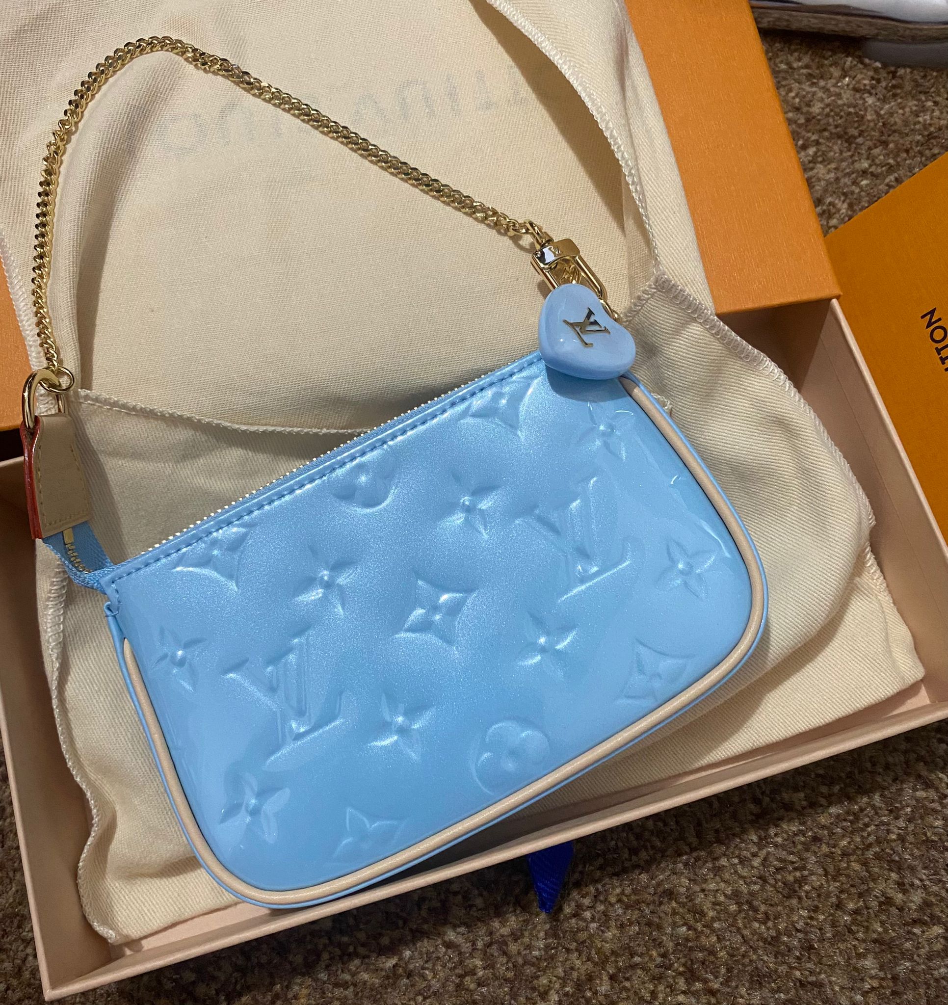 Louis Vuitton Mini Pochette Accessoires (Lollipop Blue)