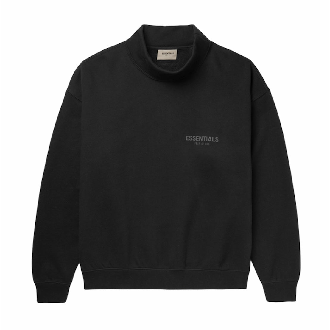 Fear Of God ESSENTIALS Pullover Mock Neck Sweatshirt Black