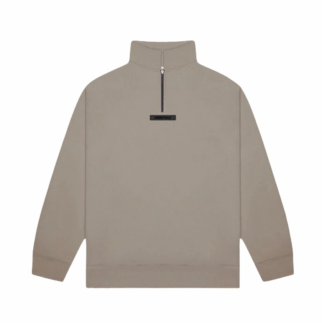 Fear Of God ESSENTIALS Mock Neck Half Zip Sweatshirt Taupe