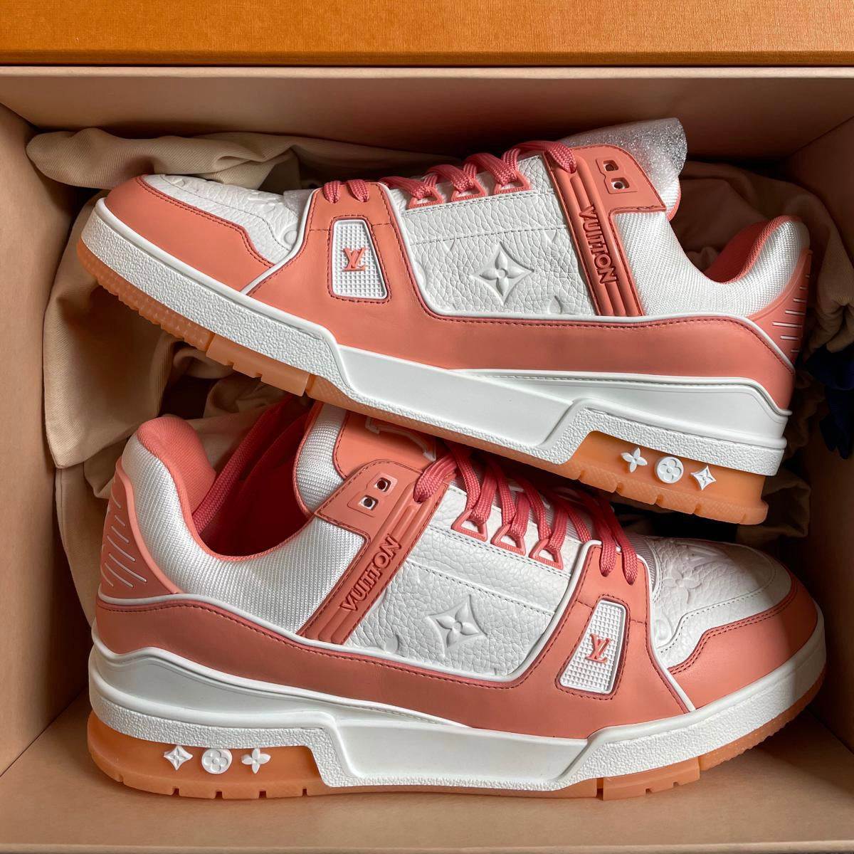 Louis Vuitton LV Trainers (Peach)