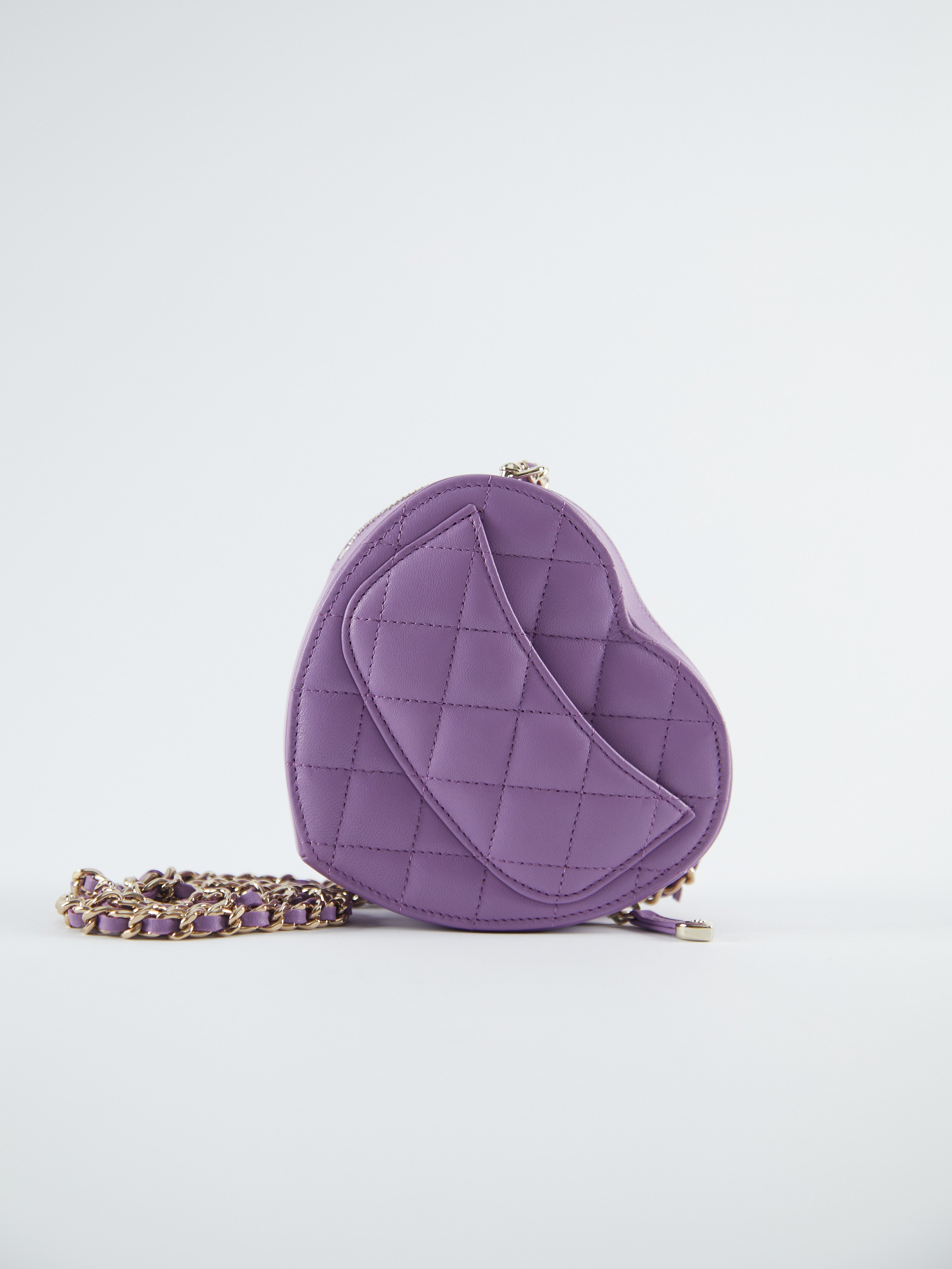 Chanel Heart Bag Purple (Small)