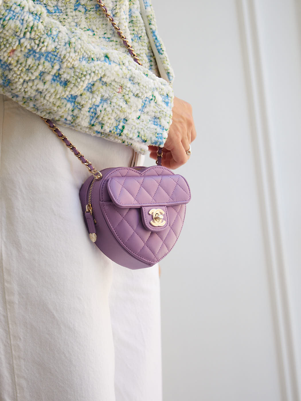 Chanel Heart Bag Purple (Small)