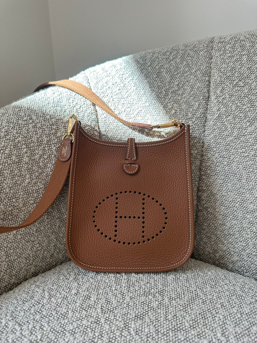 Mini Evelyne Hermes Price Hermes Gold Brown Mini TPM 16 Evelyne