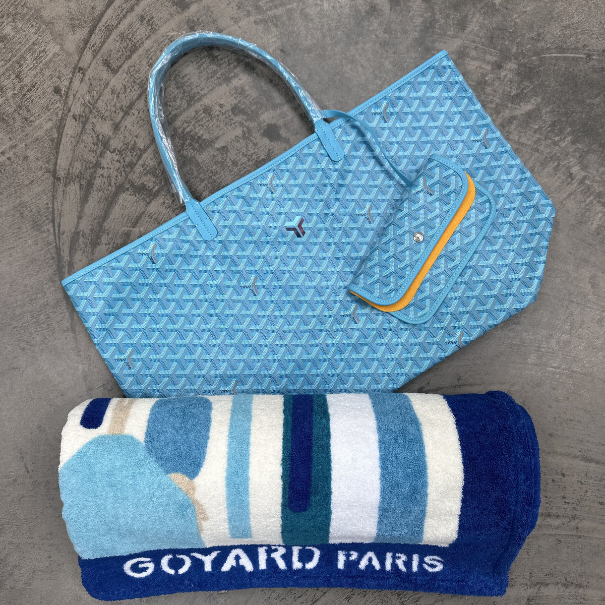 Goyard St Louis GM Bag and Balise Beach Towel