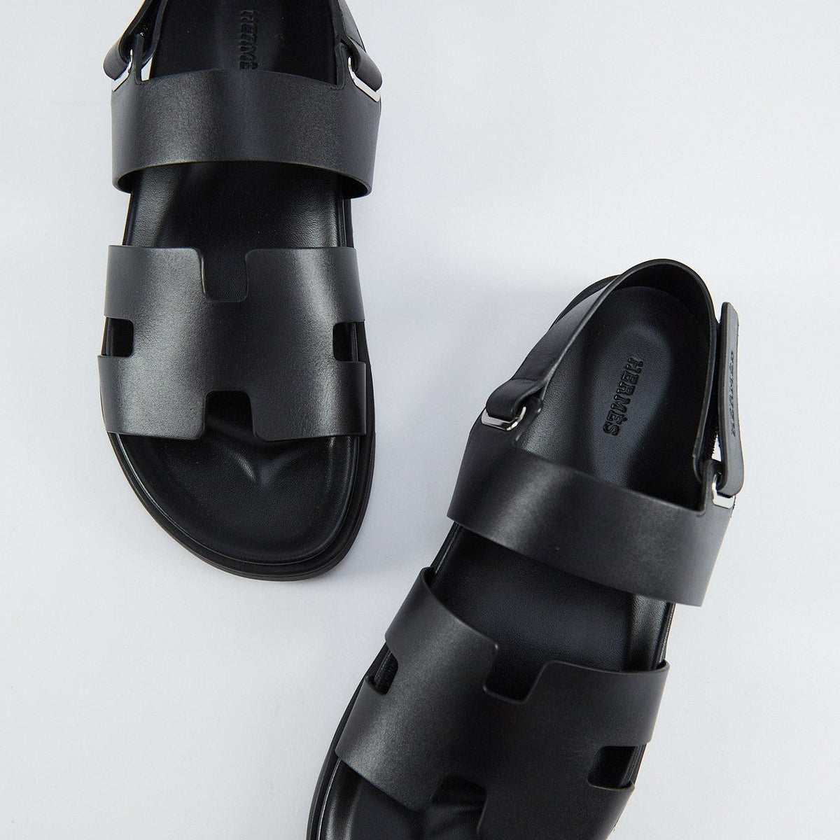 Hermes Black Leather Strap Takara Sandals 42.5 Hermès Takara Sandals (Black) main image 4