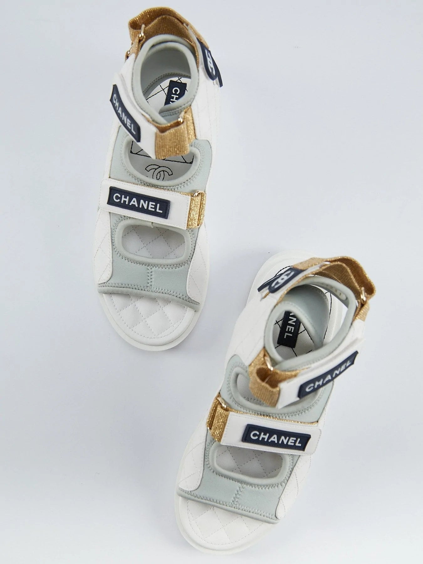 Chanel Logo Gladiator Sandals