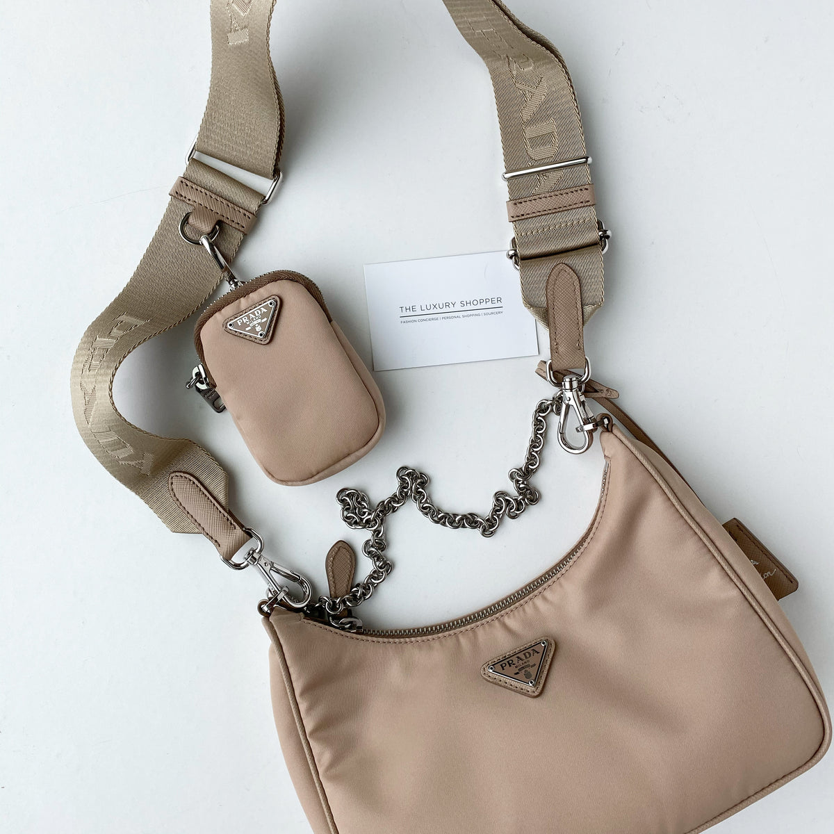 Prada crossbody nude