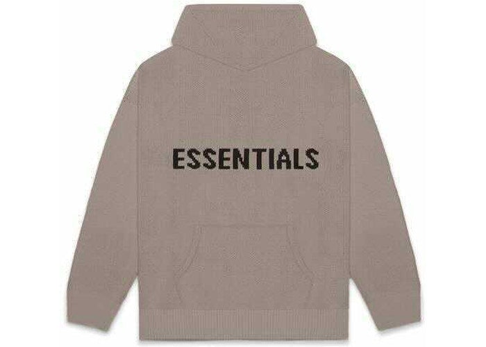 Fear Of God ESSENTIALS Knit Hoodie Taupe