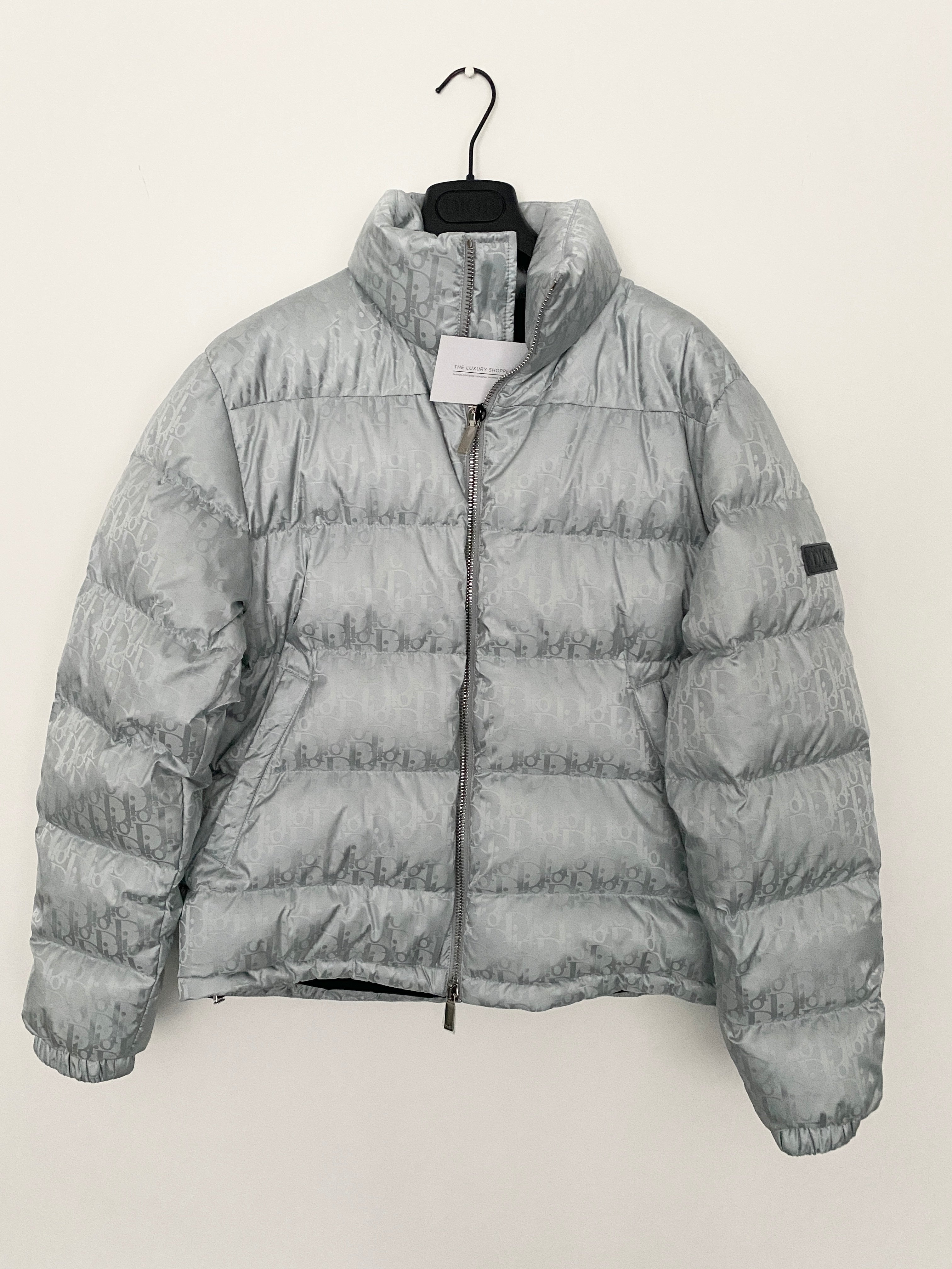 Dior Oblique Down Jacket Silver