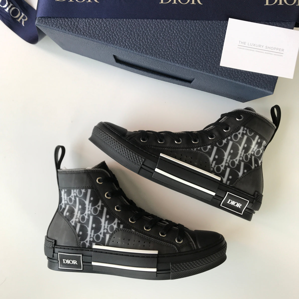 Dior Oblique High Top Sneakers Kim Jones