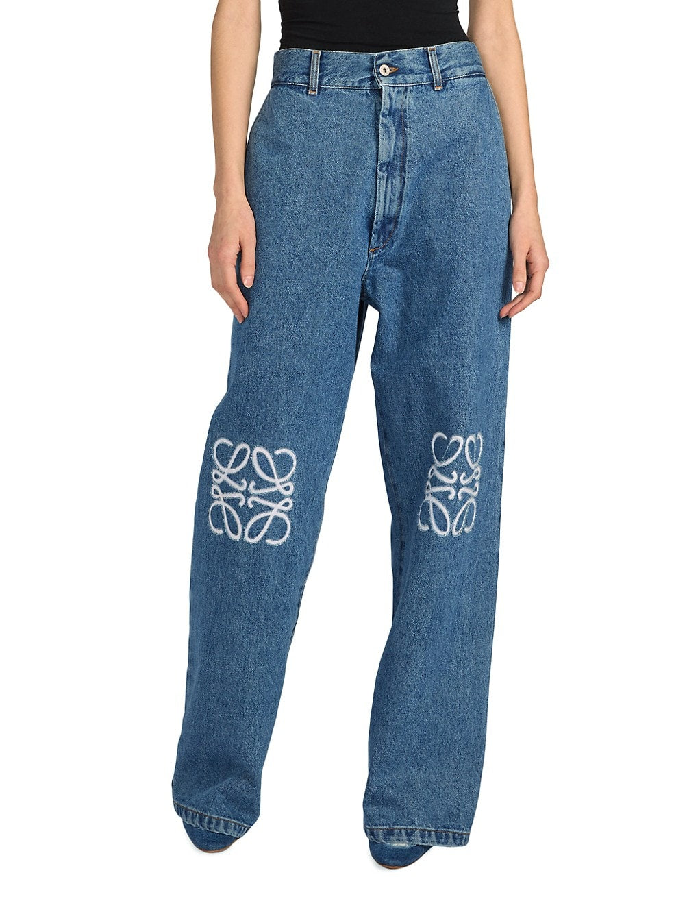Loewe Anagram High-Rise Wide-Leg Jeans