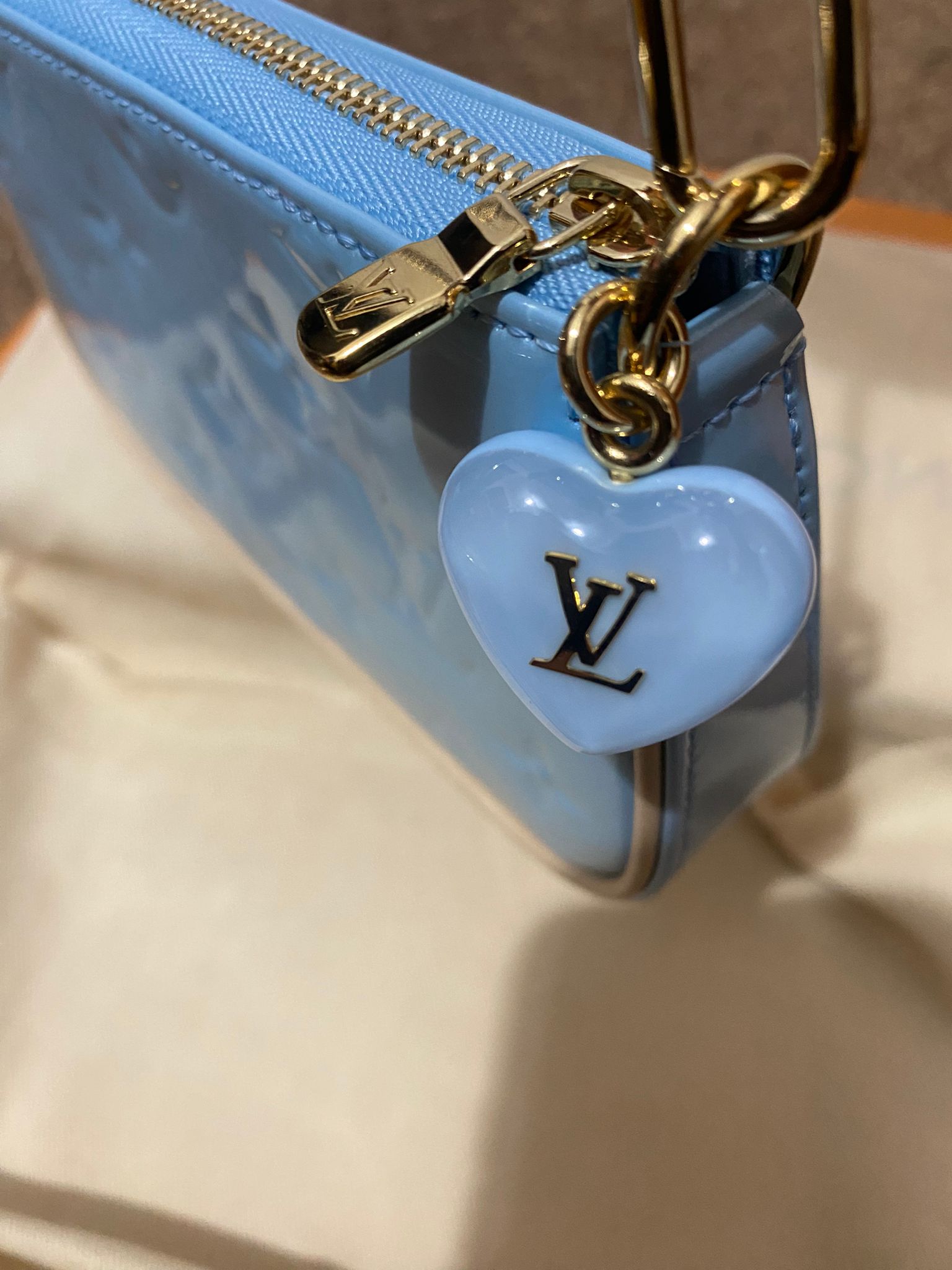 Louis Vuitton Mini Pochette Accessoires (Lollipop Blue)