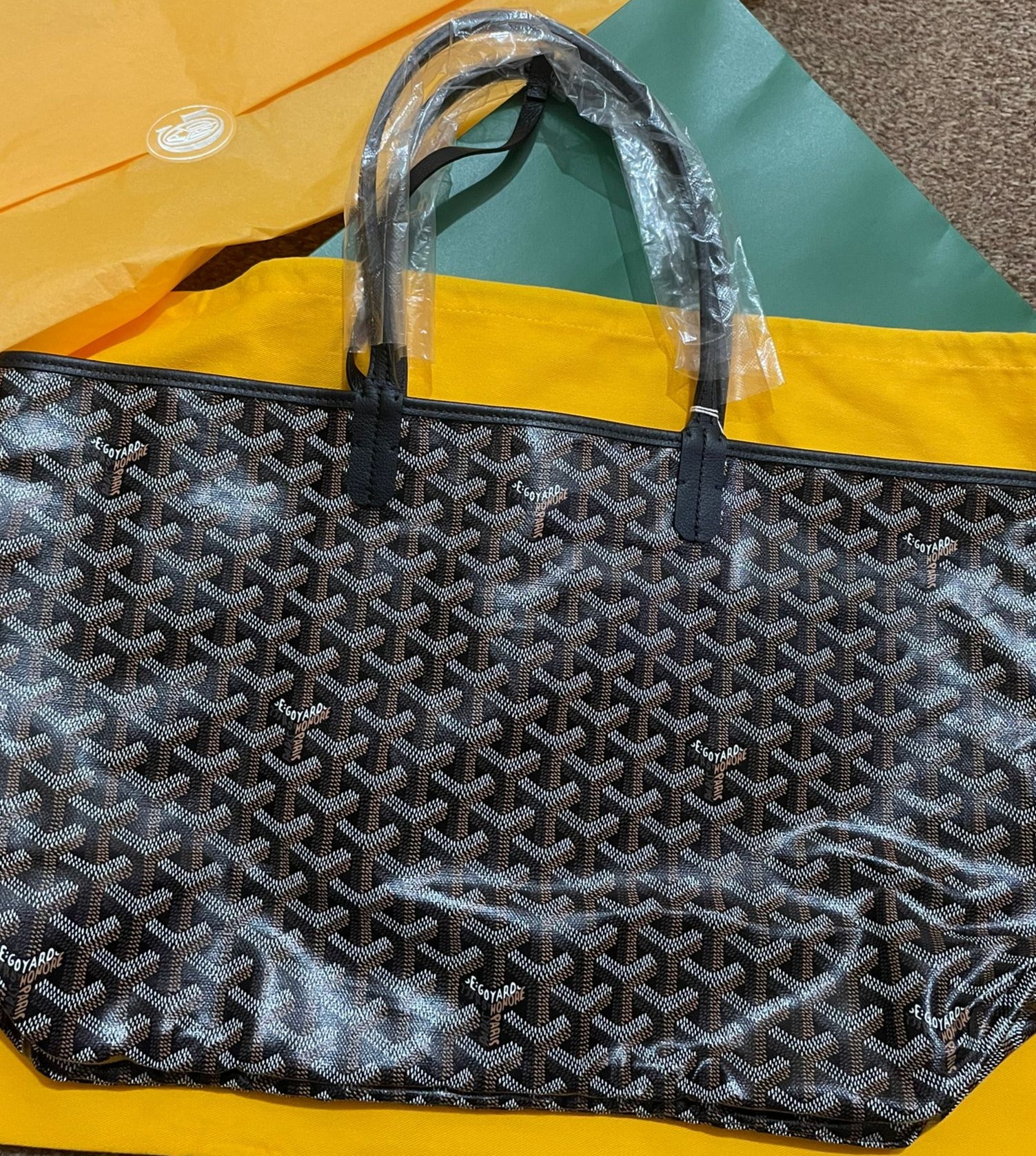 Black goyard st louis tote on sale