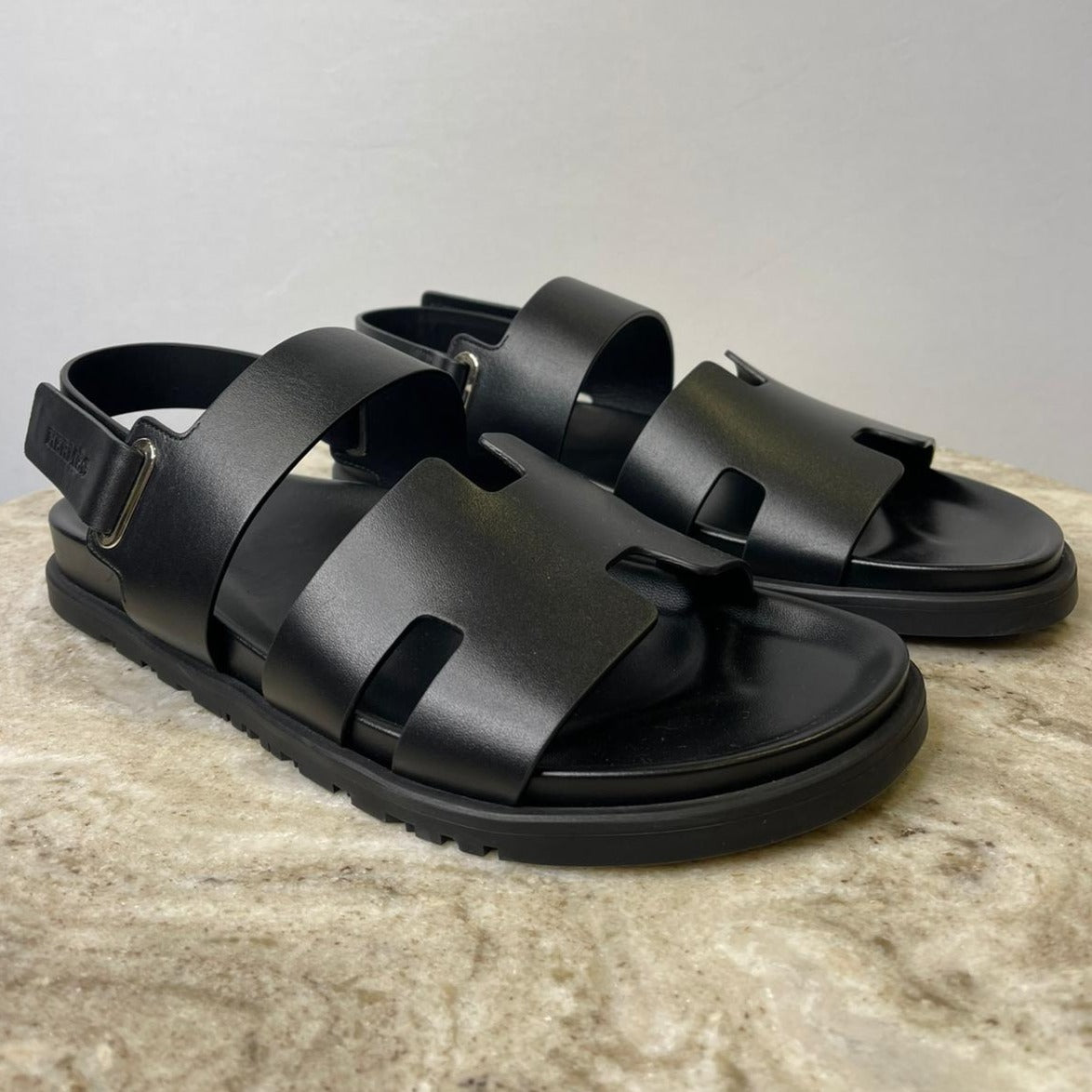 Hermès Takara Sandals (Black)