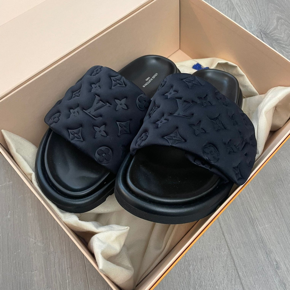 Louis Vuitton Pool Pillow Comfort Mules (Black)
