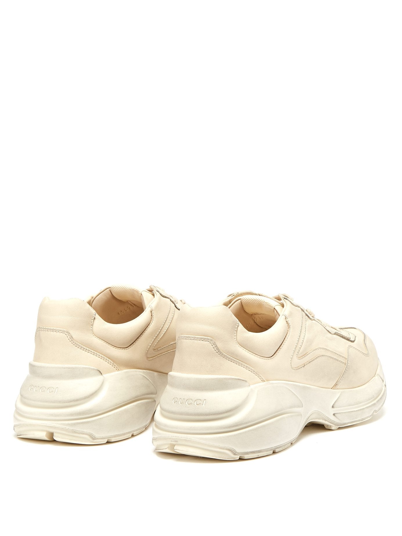 Gucci Rhyton Distressed Chunky Sneakers